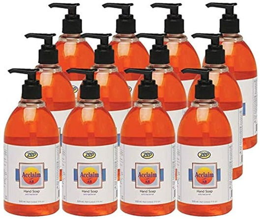 Zep Acclaim Liquid Antibacterial Liquid Hand Soap - 16.9 oz - 314916 (Case Of 12) - Perfect For Use In Offices, Businesses, Restaurants, And Homes