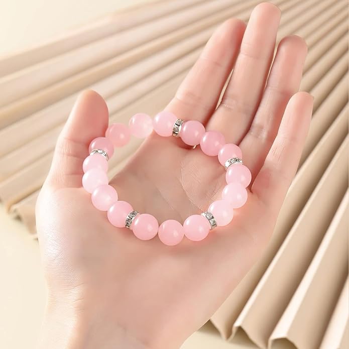 Healing Bracelet For Women Anxiety Crystal Bracelet Chakra Beaded Bracelets Rose Quartz Crystals And Healing Stones Yoga Bead Bracelet Calming Stretch Bracelet Stress Relief Gifts For Women