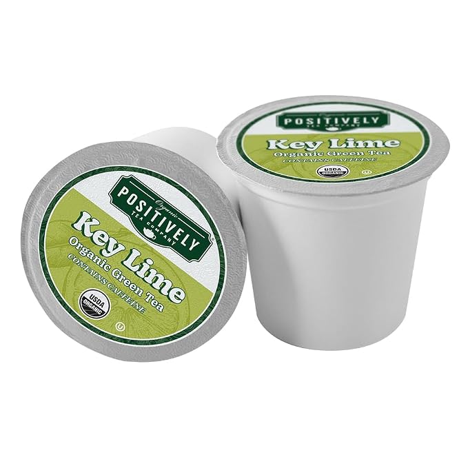 Organic Positively Tea Company, Key Lime Green Tea, K-Cup Compatible, 24 Pods