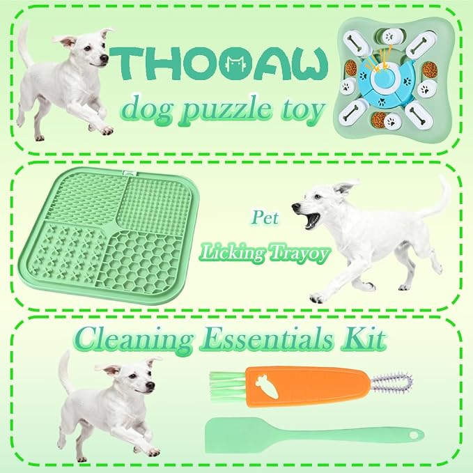 Dog Puzzle Toys Set,Pet Enrichment Toys from Small to Medium