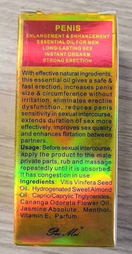 Erotic Massage Essential Oil Private Part Penis Sex Spa for Lover Smooth Pationate (Yellow 30g/1 Fl Oz) (3)