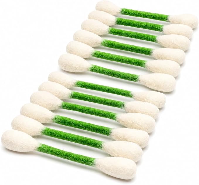 Glaciart One Swabs Cat Toys with Catnip - 12 Pk | Durable for Chew, Cute Cat Toys Interactive Kitty for Boredom, Exercise, & Play | Filled w/Organic Catnip for Anxiety & as Digestive Aid | Gift Idea