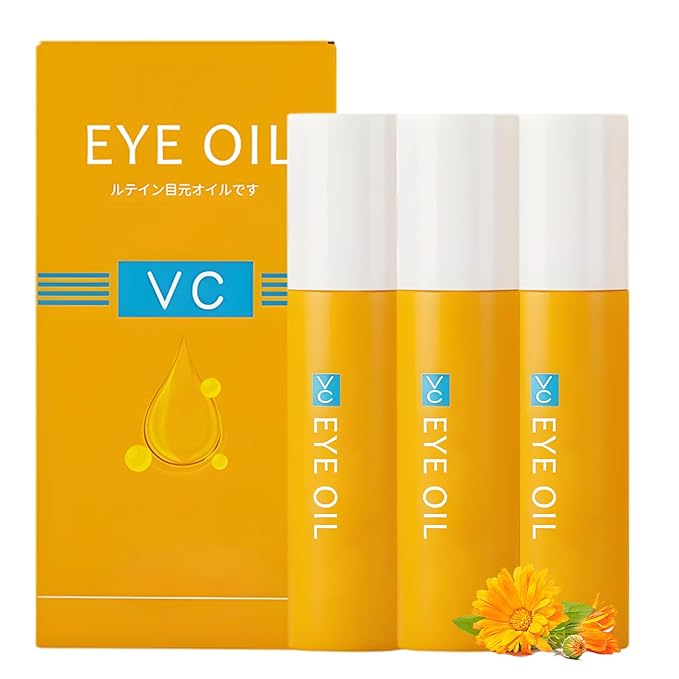 Lutein Eye Essence Oil, 2025 NEW VC Lutein Anti-Wrinkle Eye Serum Oil, Hydrating Dark Circles Remover for Daily Eyes Care, Lightweight Tightening Eyes Oils for Women (3pcs)