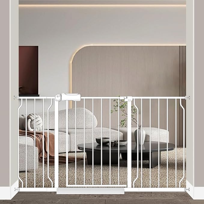 Fairy Baby 53-57.5 inch Extra Wide Baby Gates Auto Close Child Safety Gates