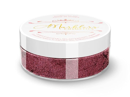 MARBLERS Fine Synthetic Mica Powder [Grace Maroon] 0.11oz (3g) | Highly Pigmented | Non-Toxic, Vegan, Cruelty-Free | Lip Gloss, Lipstick, Bath Bomb, Nail Polish, Nail Art | Party, Body, Face Makeup