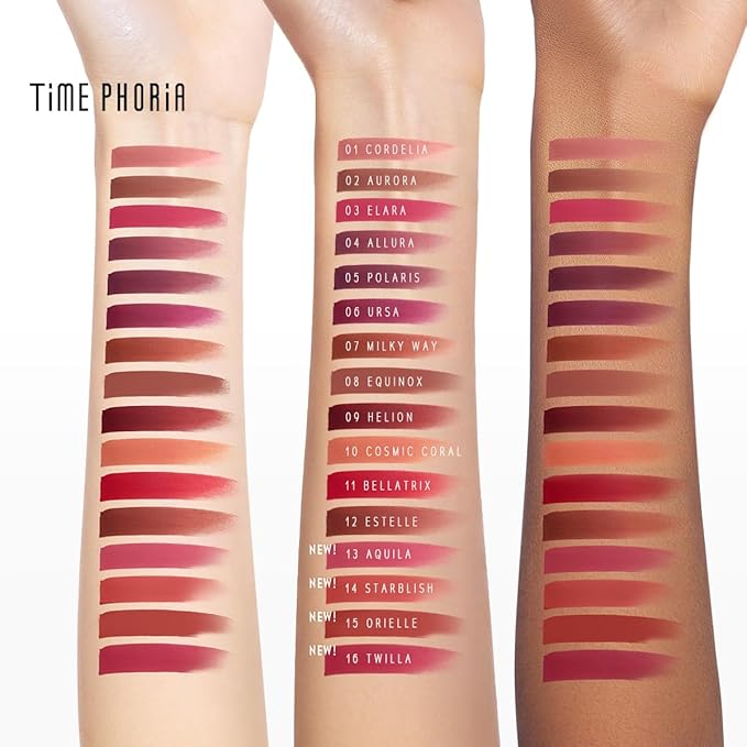 NEBULA VELVET LIP CREAM-Long Lasting Lip Stain, Waterproof and Transferproof Lip Tint, Matte Finish, Smooth Out Lip Lines, Lightweight & High Coverage, Stocking Stuffers (09 HELION)