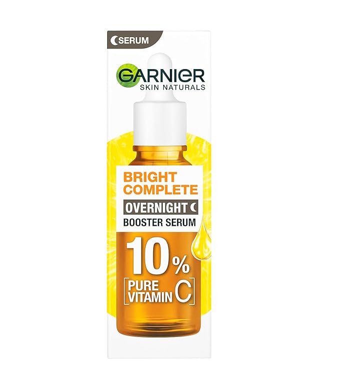Garnier Targeted Anti Dark Spot Night Serum for Face, with 10% Pure Vitamin C & Hyaluronic Acid, Anti Pigmentation & Dullness, For All Skin Types, Approved by Cruelty Free International, Vegan, 30 ml