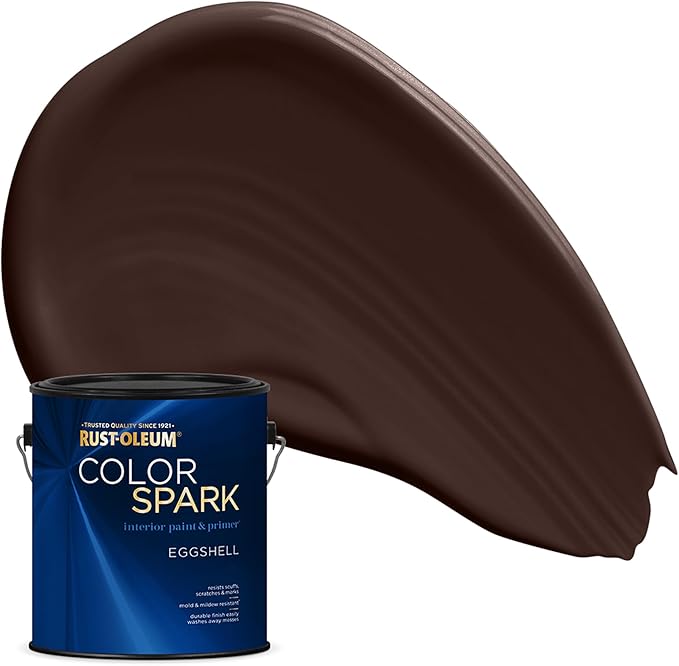 Rust-Oleum Color Spark Interior Paint and Primer in One, Eggshell, Brownie Batter, 1 Gallon