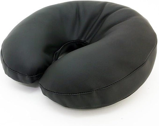 Royal Massage Universal Memory Foam Face Cradle Cushion for Massage Tables – Ergonomic U-Shaped Headrest Pillow with Soft, Easy-Clean PU Leather – Spa & Salon Replacement (Black)