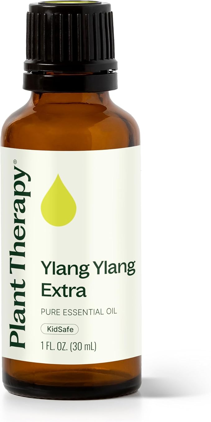 Plant Therapy Ylang Ylang Extra Essential Oil 30 mL (1 oz) 100% Pure, Undiluted, Stress Relief, Mood Boosting