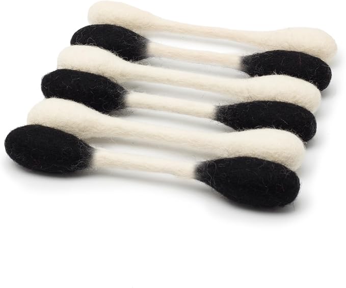 Glaciart One Swabs Cat Toys with Catnip - 6 Pk | Durable for Chew, Cute Cat Toys Interactive Kitty for Boredom, Exercise, & Play | Filled w/Organic Catnip for Anxiety & as Digestive Aid | Gift Idea