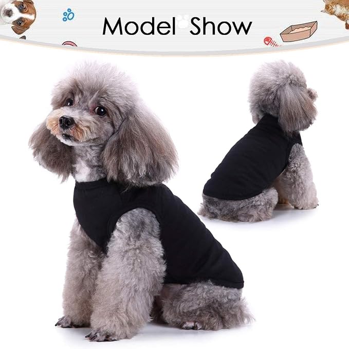 3pcs Dog Shirts Cats Clothes Sleeveless Blank Vest Apparel Extra Small Pet | Soft and Breathable Cat Outfits; Cat Clothing; T-Shirt for Puppy Small Medium Dogs and Cats; Solid Color Tank Top Costumes
