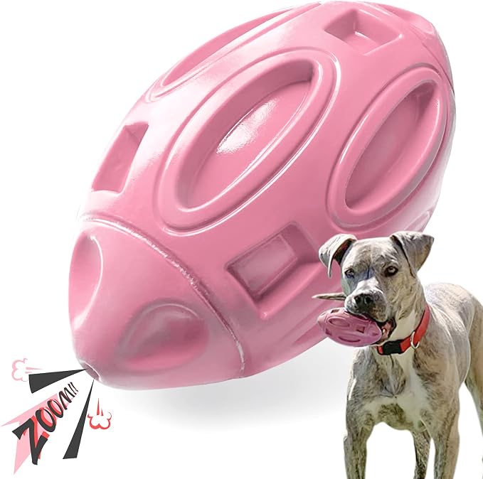 EASTBLUE Dog Toys for Aggressive Chewers, Indestructible Squeaky Football
