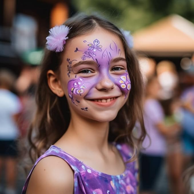 Face and Body Paint Light Purple Macaroon Color (30gm)Non-Toxic Paint for Children and Adults Halloween Makeup, Costumes, Festivals