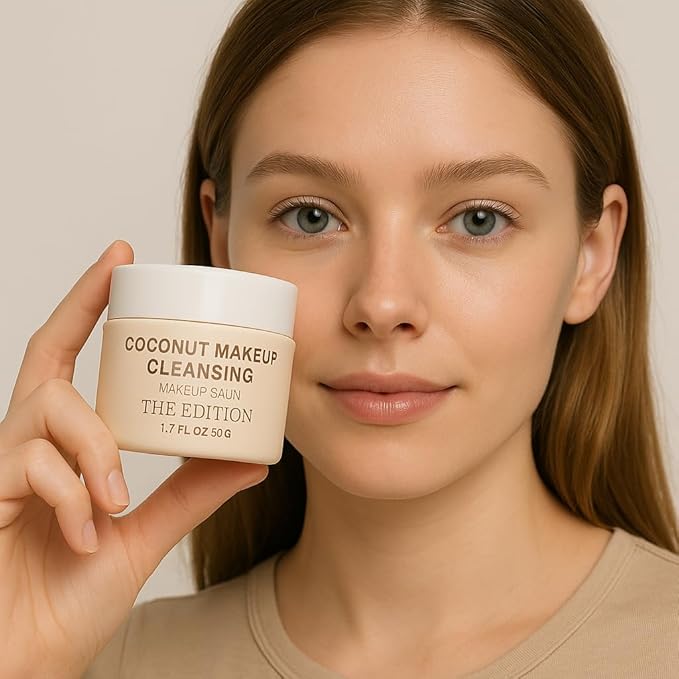 The Edition - Makeup Remover Balm Coconut – Hydrating Makeup Remover & Nourishing Face Cleanser, Melting Balm for Waterproof Makeup, Gentle Eye Makeup Cleansing, 50g