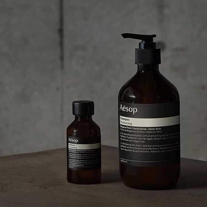 Aesop Shampoo + Refill | Soften Hair, Restore Shine | Bergamot Rind, Frankincense, Cedar Atlas | 16.9 oz / 500 mL (Pack of 2)