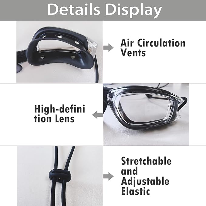Moisture Chamber Goggles for Dry Eye Relief Post Surgery Recovery and Eye Protection Post Recovery 3D Care Moisturizing Mask with Air Holes Glasse Relief Moisture Sleeping Ultimate Healing Protective