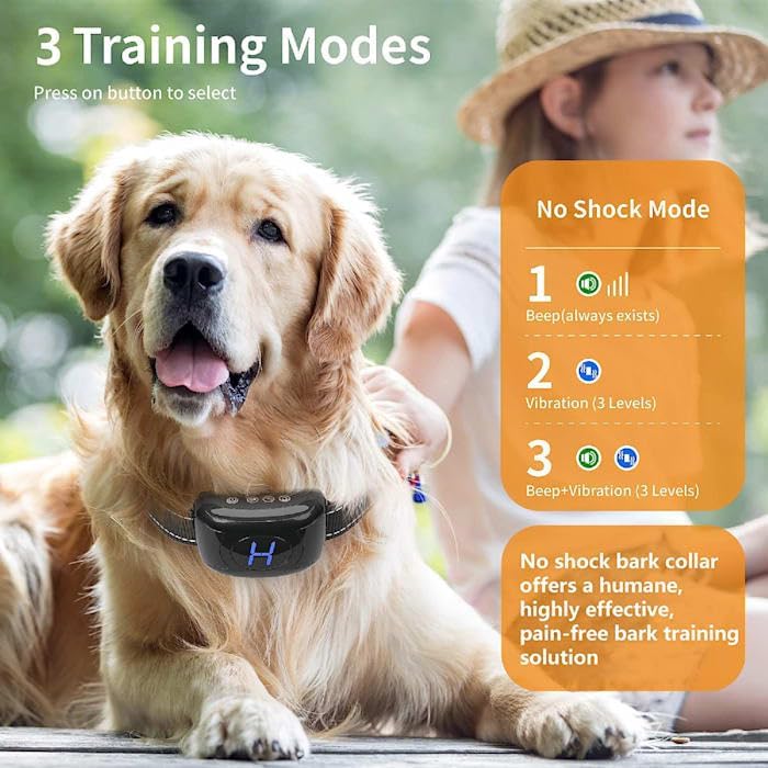 Pet Life Woofade 3-Level Sensitivity of Tone and Vibration Anti-Bark Dog Collar