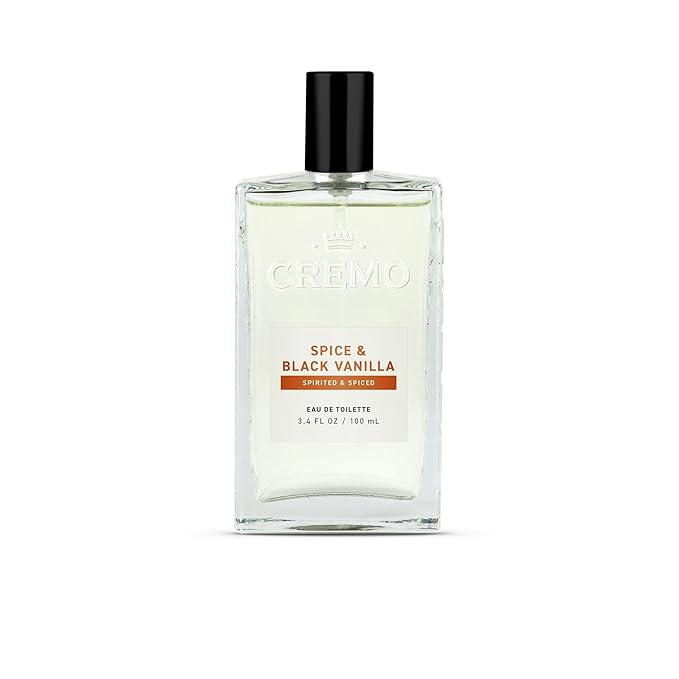 Cremo Cologne For Men - Spice & Black Vanilla Mens Cologne Spray, An Explosion of Vibrant Spices, Dark Woods and Black Vanilla, Multi-Layered Signature Men's Fragrances, 3.4 Fl Oz