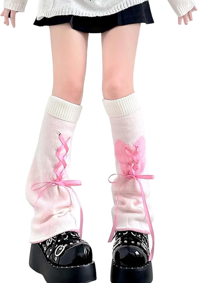 Sexybody Women's Leg Warmers Fashion Knit Warmers Long Socks Cute Y2K Kawaii Japanese Lolita Harajuku Accessories for Girls