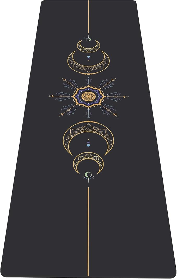 nuveti Yoga Mat Print Extra Thick TPE Non Slip Fitness Exercise Mat with Carrying Bag,72"x24" Extra Thick 6MM Exercise & Workout Mat for Yoga, Pilates Fitness and Floor Exercises