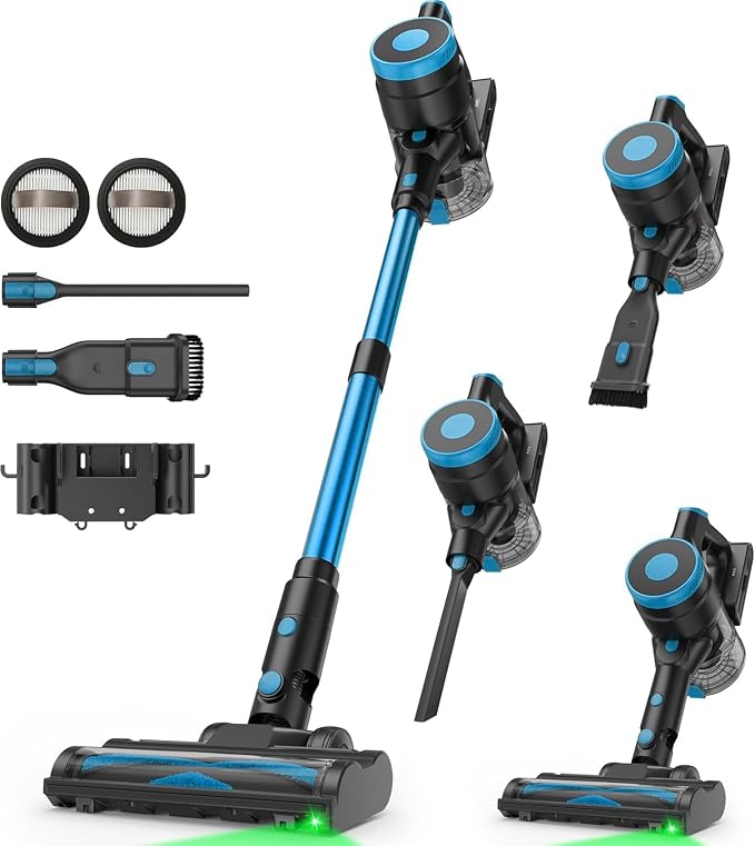 Zefiro Cordless Vacuum Cleaner, 450W 40kPa Stick Vacuum