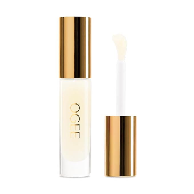 Ogee Beyond Clean Lip Gloss - Certified Organic Lip Gloss for Women - Effortlessly Plump, Hydrate & Add Shine, Daisy - Clear