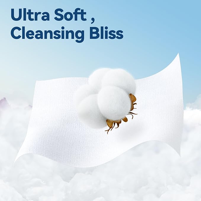 Winner Soft Face Towels, 100% USDA Biobased Facial Towels, 2 Packs per Case, 6 Bags per Pack, 100 Towels per Bag (1200 Total)