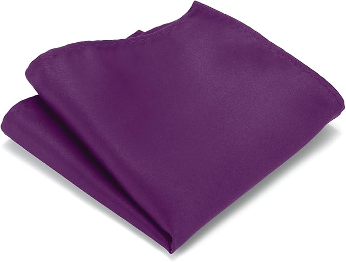 Black Tie Set in Gift Box Mens Solid Color 3.15" (8CM) Black Necktie and Pocket Square Set