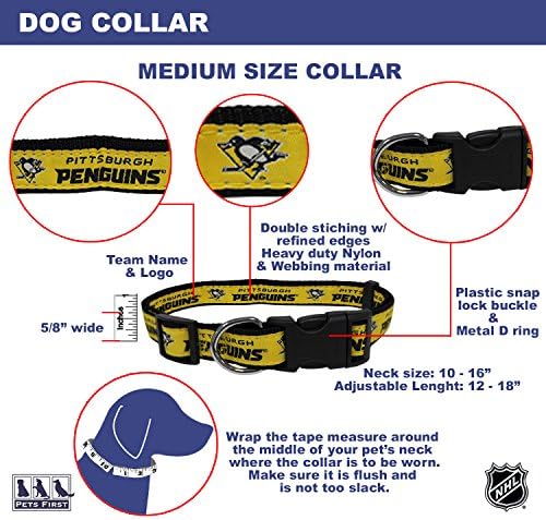 Pets First NHL Collar for Dogs & Cats. Adjustable, Cute, & Stylish! The Ultimate Hockey Fan Collar!