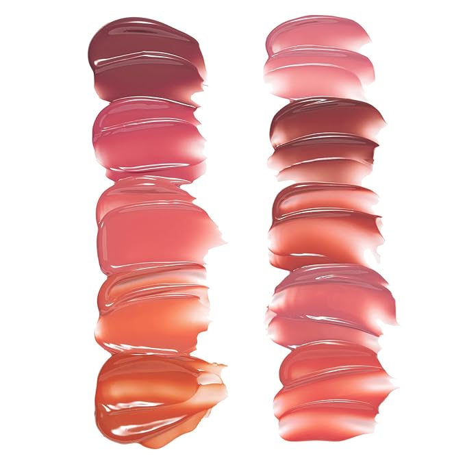 Laka Jelling Nude Gloss, 4.5g/0.15oz, Sheer Hydrating Lip Oil with No Stain, Non-Sticky, Nourishing Gloss for a Fresh, Glowy Look, Vegan, Clean Beauty Makeup, K-Beauty (#303 Peach Ring)
