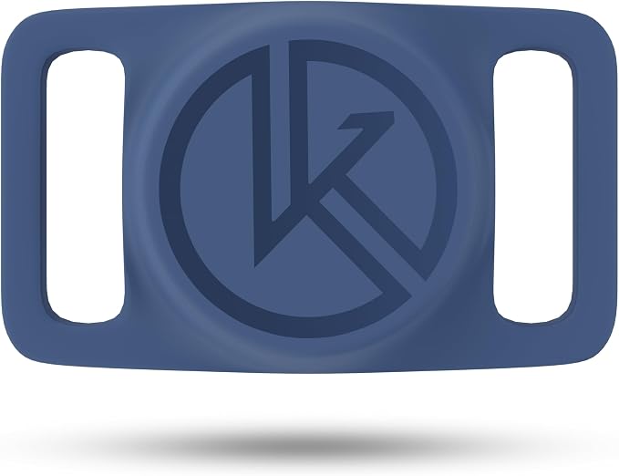 Tile Sticker Dog Collar Holder (2022): Extra-Durable, Lightweight, and Protective Tracking Case - Track Your Pet Using Android or Samsung Smart Phone - for Dogs and Puppies by Kitty Kompass (Blue)