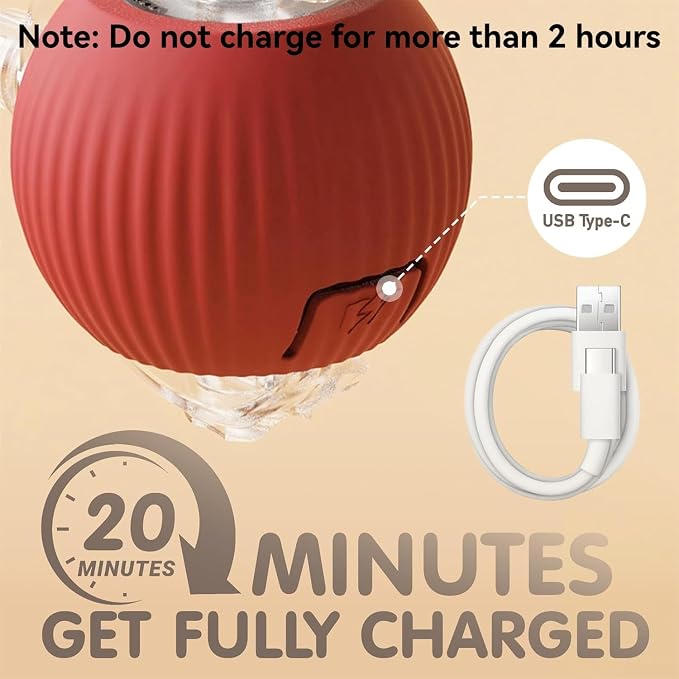 Durable Interactive Cat Toys for Indoor Cats, Smart Automatic Cat Chase Ball Toy, Upgraded Speedy Tail Kitten Toy for Bored Indoor Adult Pets (red, 01)