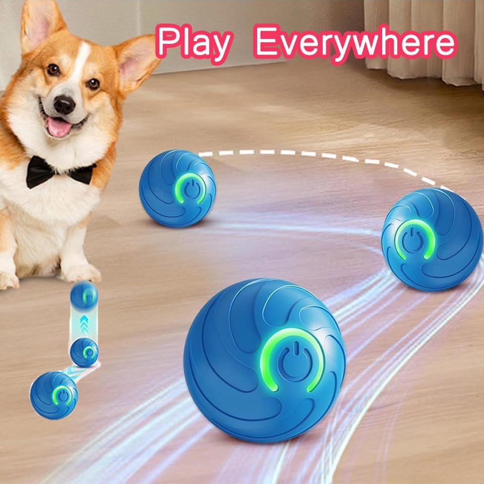 Smart Jumping Ball for Dogs,Duraspin Dog Bouncing Ball,Automatic Rolling,Interactive Bouncing Toys for Small Dogs,Dog, Orange
