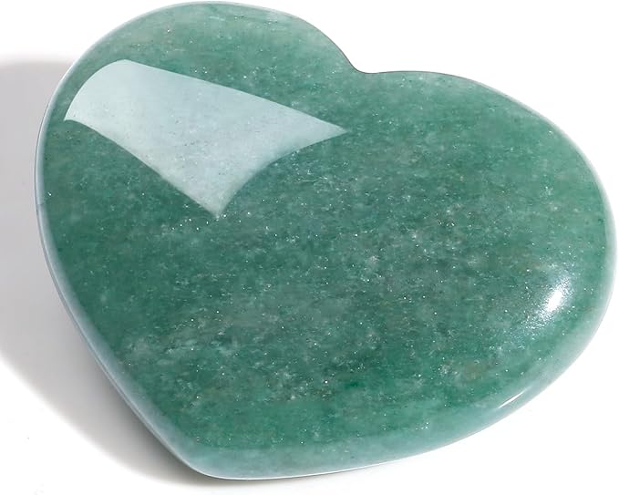 MAIBAOTA 45 mm Green Aventurine Crystals Large Heart Stone Healing Crystals Gifts for Women Natural Reiki Gemstone Polished Heart Shaped Rocks Meditation