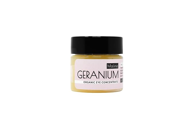 Malina™ Organic Geranium Eye Concentrate | Anti-Aging | Reduce Puffiness | Supress Inflammation | Pure Essential Oil | No Fragrance | Handmade