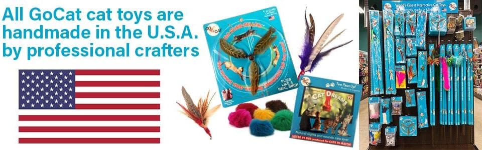 GoCat Da Bird Cat Toy Refill Accessories, Handmade in the USA, Sparkler