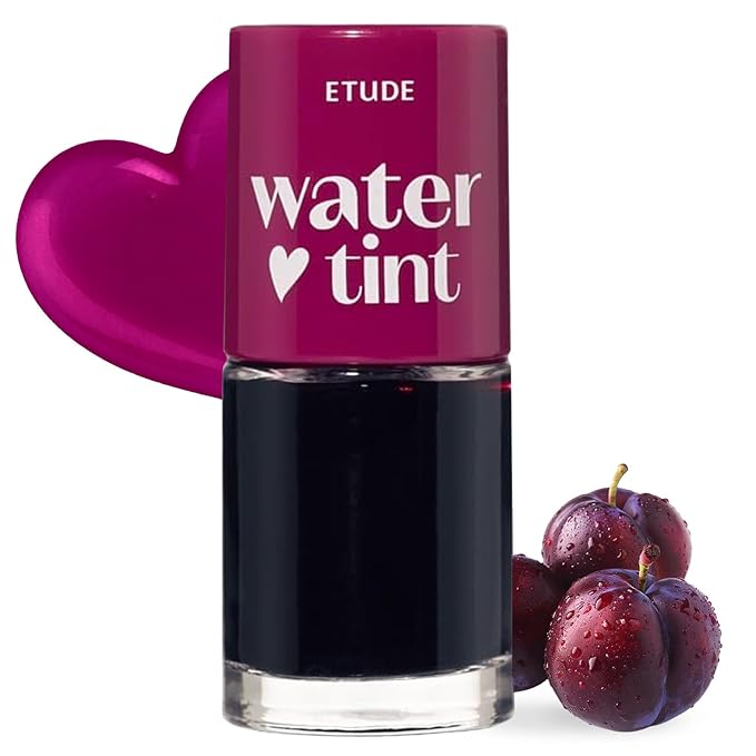 ETUDE Dear Darling Water Tint – Prune Ade | Korean Lip Stain & Lip Tint for Hydrated Pink Lips, Smudge-Proof Long-Lasting Lip & Cheek Makeup | K-Beauty Gift, Stocking Stuffer