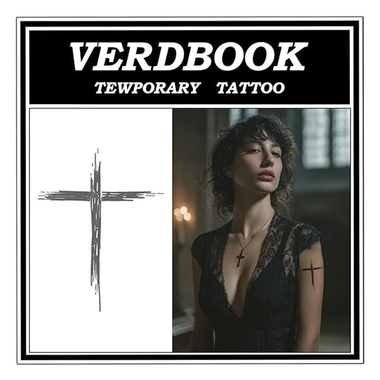 Waterproof Temporary Tattoos: 2-Sheet Tattoo Kit with Realistic Body Stickers, Semi-Permanent Tattoos for Adults Lasting 7-15 Days – Safe for Men & Women, Blazing Redemption