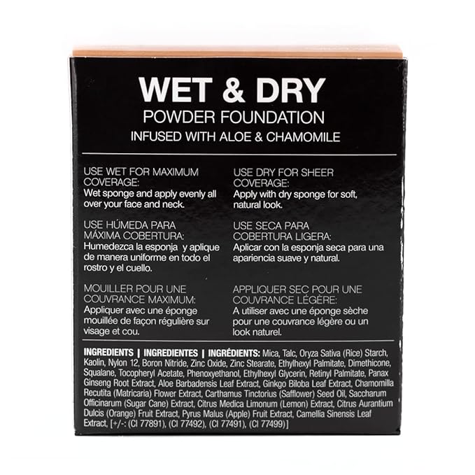 Palladio Dual Wet and Dry Foundation with sponge and Mirror, Squalane Infused, Apply Wet for Maximum Coverage or Dry for Light Finishing and Touchup, Minimize Fine Lines, All day Wear, Toasted Almond