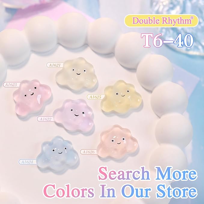 Double Rhythm 0.50 OZ Translucent Gel Polish Same Color Same Bottle Sheer Pastel Neutral Natural Milky 15 ML Jelly UV Nail Art DIY at Home (Purple-A1622)