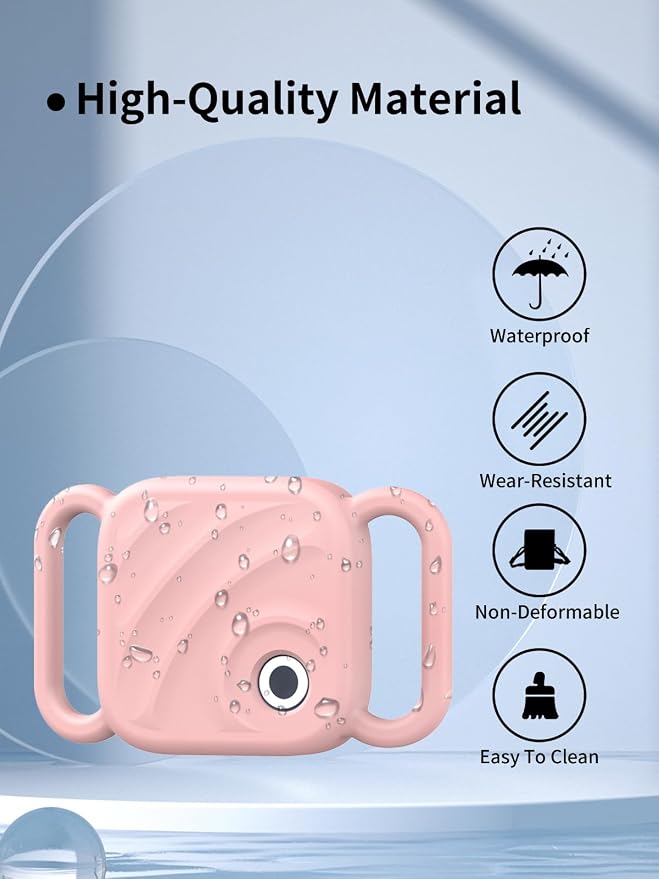 Silicone Case for UGREEN Tracker Tags, Pet Collar Cover, Pink. | 1 Pack Soft silicone cover protects tracker tags from scratches and drops while providing a secure fit for pet collars.