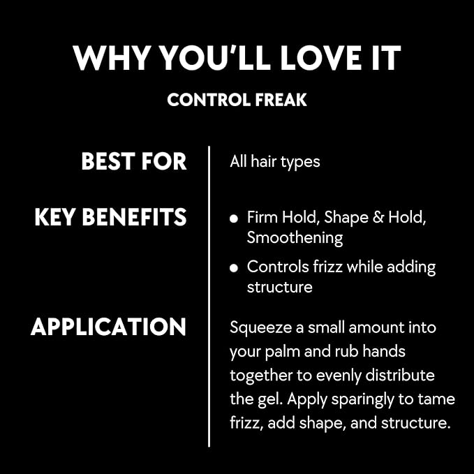 Artègo TOUCH Control Freak Styling Gel (6.7 oz) – Lightweight, Flexible Hold Hair Gel for Smooth, Frizz-Free Styles