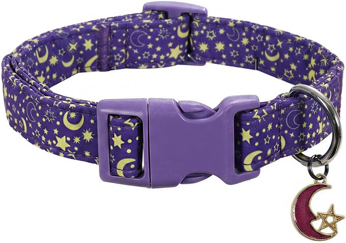 Cute Dog Collar, Moon Dog Collar for Large Dogs, L