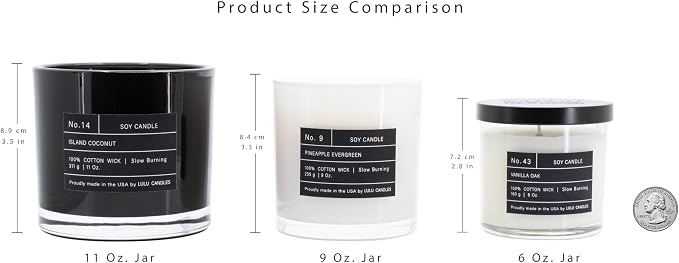Lulu Candles | Cedarwood Infused Mango | Luxury Scented Soy Jar Candle | Hand Poured in The USA | Highly Scented & Long Lasting- 6 Oz. 2 Pack