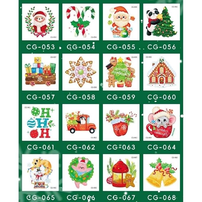 Christmas Temporary Tattoos for Kids and Adults, Holiday Santa Reindeer Snowflake Body Stickers, Xmas Party Favors Decorations.05