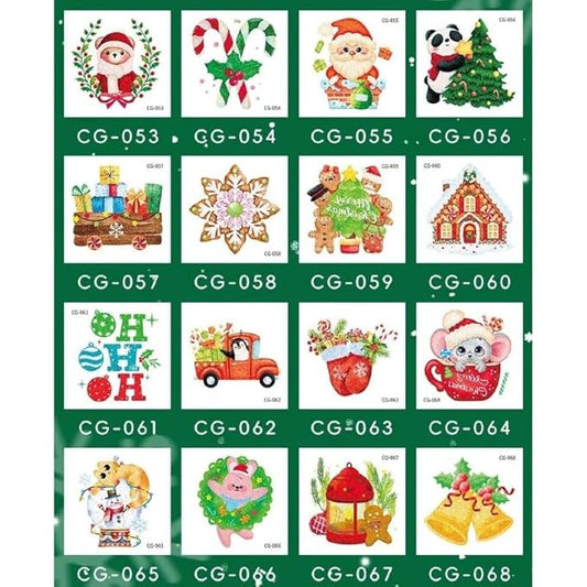 Christmas Temporary Tattoos for Kids and Adults, Holiday Santa Reindeer Snowflake Body Stickers, Xmas Party Favors Decorations.05