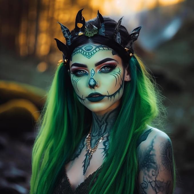 Face and Body Paint Green (30gm) Non-Toxic Paint for Children and Adults Halloween Makeup, Costumes, Festivals