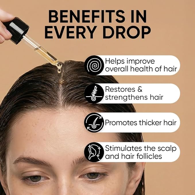 MOERIE Ultimate Hair Growth Serum for Natural Hair Regrowth & Thickening - Anti Thinning & Hair Loss Treatment for Women - Rapid Hair Growth Products (1.69 Fl Oz (Pack of 3))