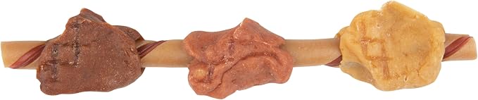 SmartBones Kabobz Rawhide-Free Dog Treat, Chicken, Pork, Duck, 12 Count | Highly Digestible, Vitamin & Mineral Enriched, Supports Dental Health, For Adult Dogs